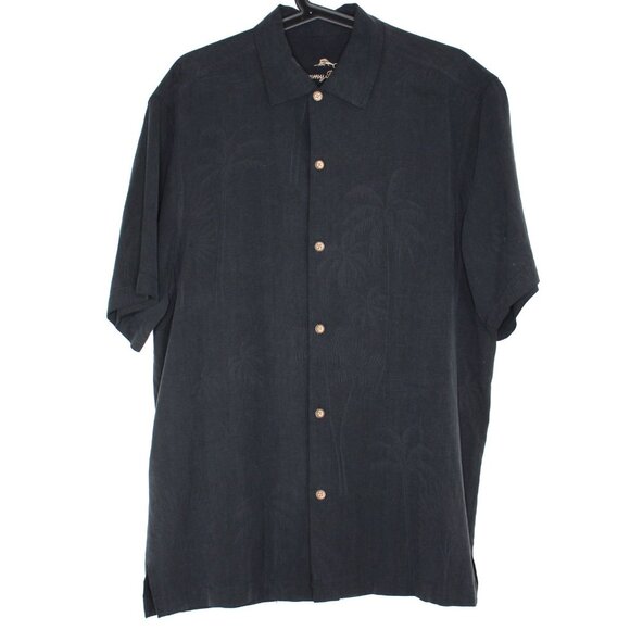 Tommy Bahama Mens Medium Silk Embroidered Button Up Hawaiian Shirt H934 - Picture 2 of 7